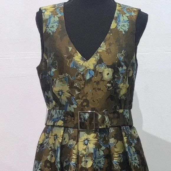 Karen Mullen green and blue floral dress - Picture 15 of 15